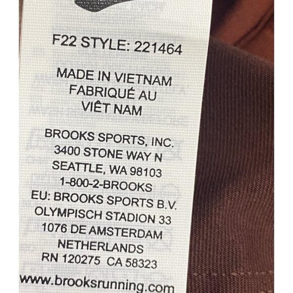 Brooks Woman Size Medium Copper Run Raisin Chaser 2 in1 5" Shorts Recycled Fabri - Picture 10 of 12